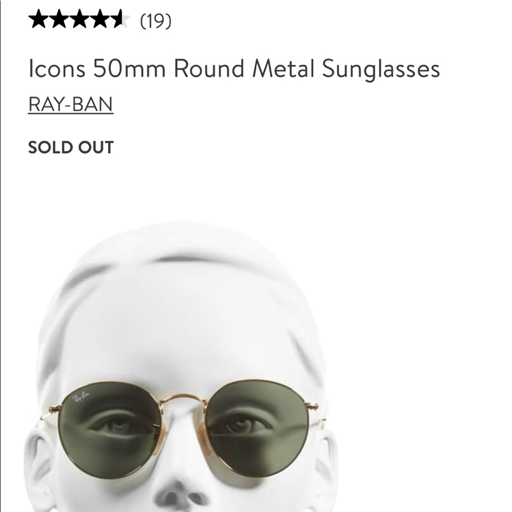 Ray-Ban Icons 50mm Round Sunglasses Sold Out